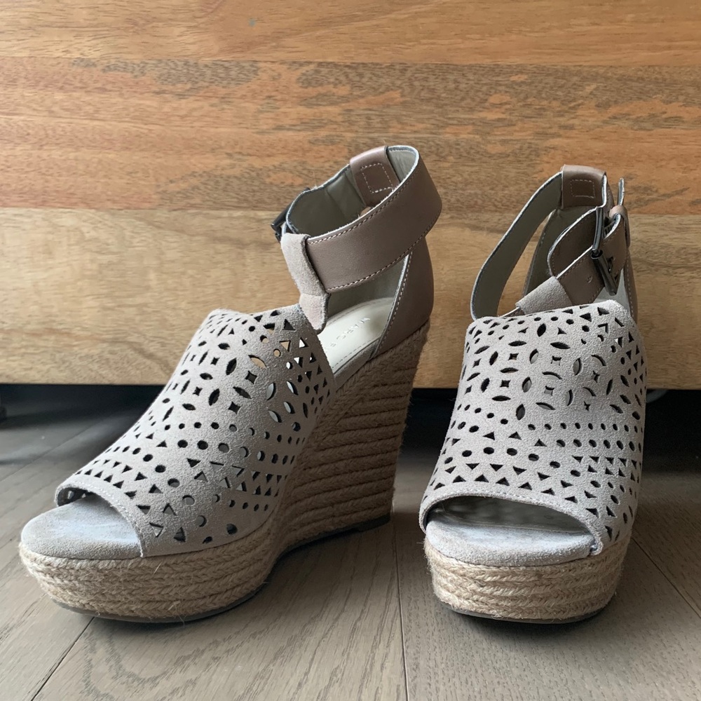 Beige Rope Wedges